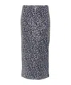 Rotate Birger Christensen Ladies Vibrant Floral Outline Midi Pencil Skirt In Silver