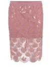 Rotate Birger Christensen Rotate Pink Skirt With Paillettes