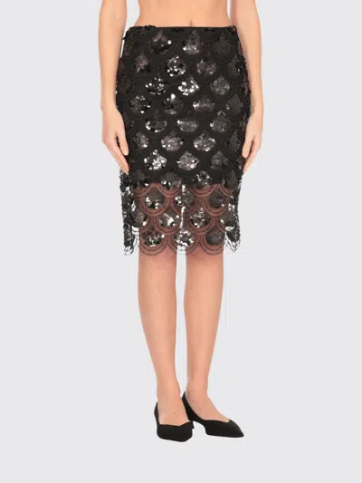 ROTATE BIRGER CHRISTENSEN SKIRT ROTATE WOMAN COLOR BLACK,H01494002