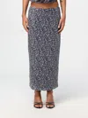 Rotate Birger Christensen Sequined Floral-mesh Midi Skirt In Violett