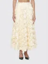 Rotate Birger Christensen Rotate Skirt With Roses In Neutral
