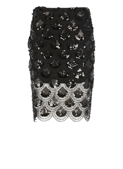 ROTATE BIRGER CHRISTENSEN SKIRT WITH LARGE SEQUINS