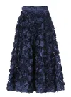 Rotate Birger Christensen Skirt With Roses In Blue