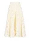 Rotate Birger Christensen Skirt With Roses In Yellow