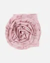 Rotate Birger Christensen Big Flower Satin Mini Skirt In Pink