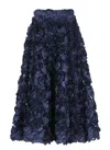Rotate Birger Christensen Skirt With Roses In Blue