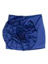 Rotate Birger Christensen Blue Miniskirt With Flower Applique Rotate In Blue