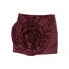 Rotate Birger Christensen Flower-embellished Mini Skirt In Burgundy