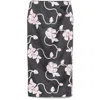 Rotate Birger Christensen Appliqué Pencil Skirt In Grey/pink
