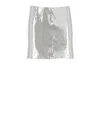 Rotate Birger Christensen Rotate Sequin Mini Skirt With Fitted Silhouette In Silver