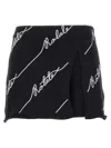 Rotate Birger Christensen Rotate Women Cotton Blend Shorts With Contrasting Logo In Black