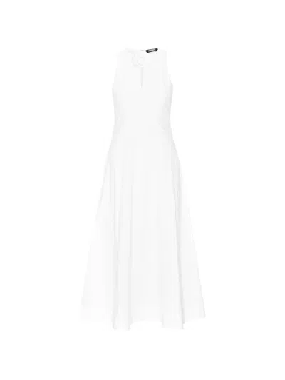 Rotate Birger Christensen Sleeveless Flower Midi Dress In White