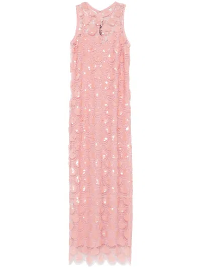 Rotate Birger Christensen Sleeveless Maxi Dress In Pink