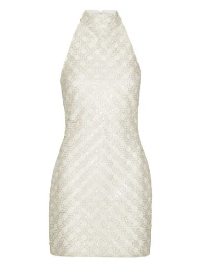 ROTATE BIRGER CHRISTENSEN SLEEVELESS MINI DRESS WITH HIGH NECKLINE