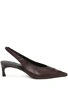 Rotate Birger Christensen Slingback Leather Pumps In Burgundy