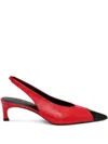Rotate Birger Christensen Slingback Leather Pumps In Red