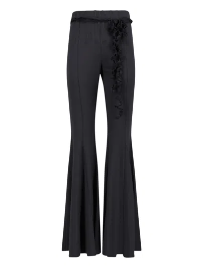 Rotate Birger Christensen 'slinky' Flare Pants In Black