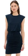 Rotate Birger Christensen Slinky Ruched Mini Dress Sky Captain In Sky Captain