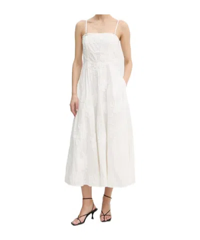 Rotate Birger Christensen Spaghetti Strap Dress In White