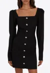 Rotate Birger Christensen Square-neck Mini Dress In Black