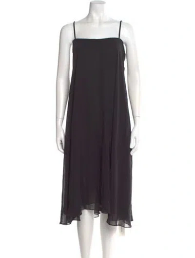 Pre-owned Rotate Birger Christensen Square Neckline Midi Length Dress In Gray