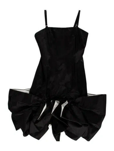 Pre-owned Rotate Birger Christensen Square Neckline Mini Dress In Black