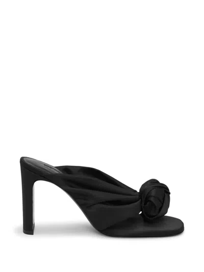 Rotate Birger Christensen Square-toe Satin Sandals In Multi