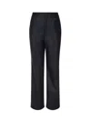 Rotate Birger Christensen Womens Sky Captain Braided-pattern Five-pockets Recycled-polyester Trouser In Sky Captain (dark Blue)