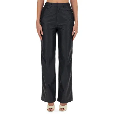 ROTATE BIRGER CHRISTENSEN STRAIGHT-LEG BRAIDED PANTS