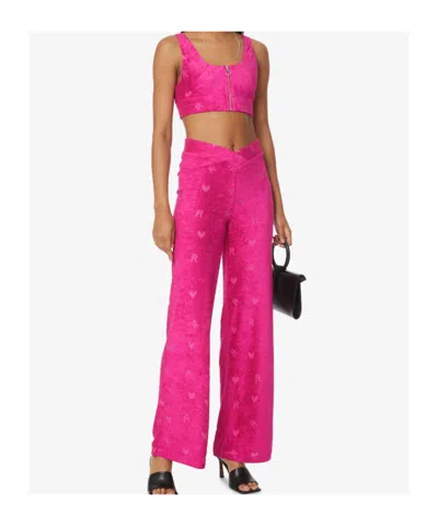 Rotate Birger Christensen Straight-leg Casual Pants In Pink