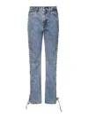 Rotate Birger Christensen Straight-leg Jeans With Laces In Multi