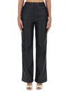 Rotate Birger Christensen Rotate Birgerchristensen Straight Leg Pants In Black