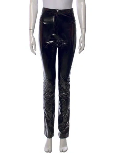 Pre-owned Rotate Birger Christensen Straight Leg Pants In Black