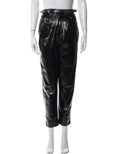 Pre-owned Rotate Birger Christensen Straight Leg Pants In Black