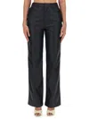 Rotate Birger Christensen Straight Braided Trousers In Blue