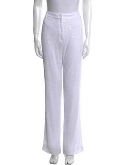 Pre-owned Rotate Birger Christensen Straight Leg Pants In White