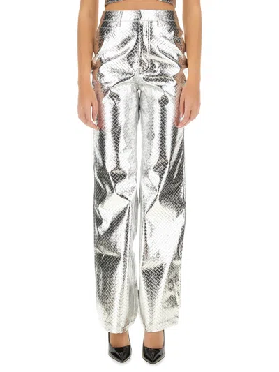 Rotate Birger Christensen Straigth Leg Pants In Silver