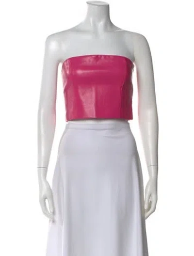 Pre-owned Rotate Birger Christensen Strapless Crop Top W/ Tags In Green