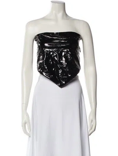 Pre-owned Rotate Birger Christensen Strapless Crop Top W/ Tags In Neutral