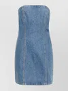Rotate Birger Christensen Crystal-embellished Denim Mini Dress