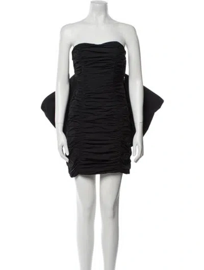 Pre-owned Rotate Birger Christensen Strapless Mini Dress In Black