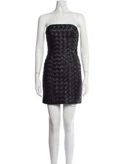 Pre-owned Rotate Birger Christensen Strapless Mini Dress In Black