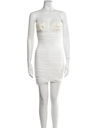 Pre-owned Rotate Birger Christensen Strapless Mini Dress In Blue
