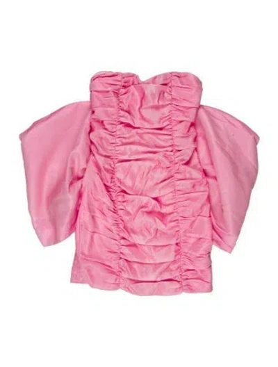 Pre-owned Rotate Birger Christensen Strapless Mini Dress In Pink