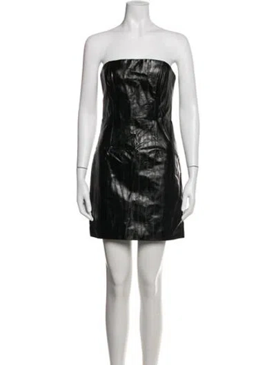 Pre-owned Rotate Birger Christensen Strapless Mini Dress W/ Tags In Black