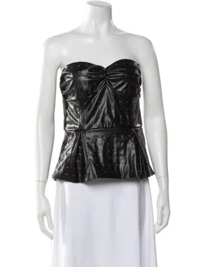 Pre-owned Rotate Birger Christensen Strapless Top In Black