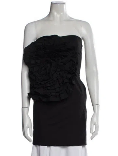 Pre-owned Rotate Birger Christensen Strapless Top In Black