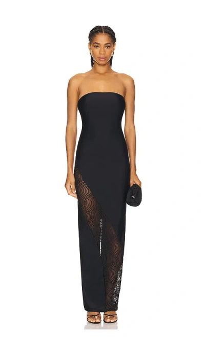 Rotate Birger Christensen Stretchy Tube Dress In Black