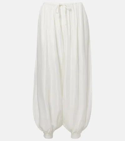 Rotate Birger Christensen Striped Balloon Pants In White