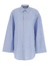 Rotate Birger Christensen Poplin Oversized Shirt In Blue